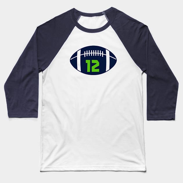 12 SEAHAWKS | FOOTBALL | SEATTLE Baseball T-Shirt by theDK9